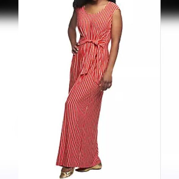 Isaac Mizrahi Live Striped Maxi Dress - Picture 13 of 13